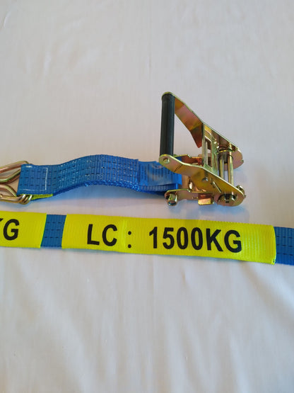 Ratchet Tie-Down Strap : Swan hook, 35mm x 4.5m, 1500kg LC