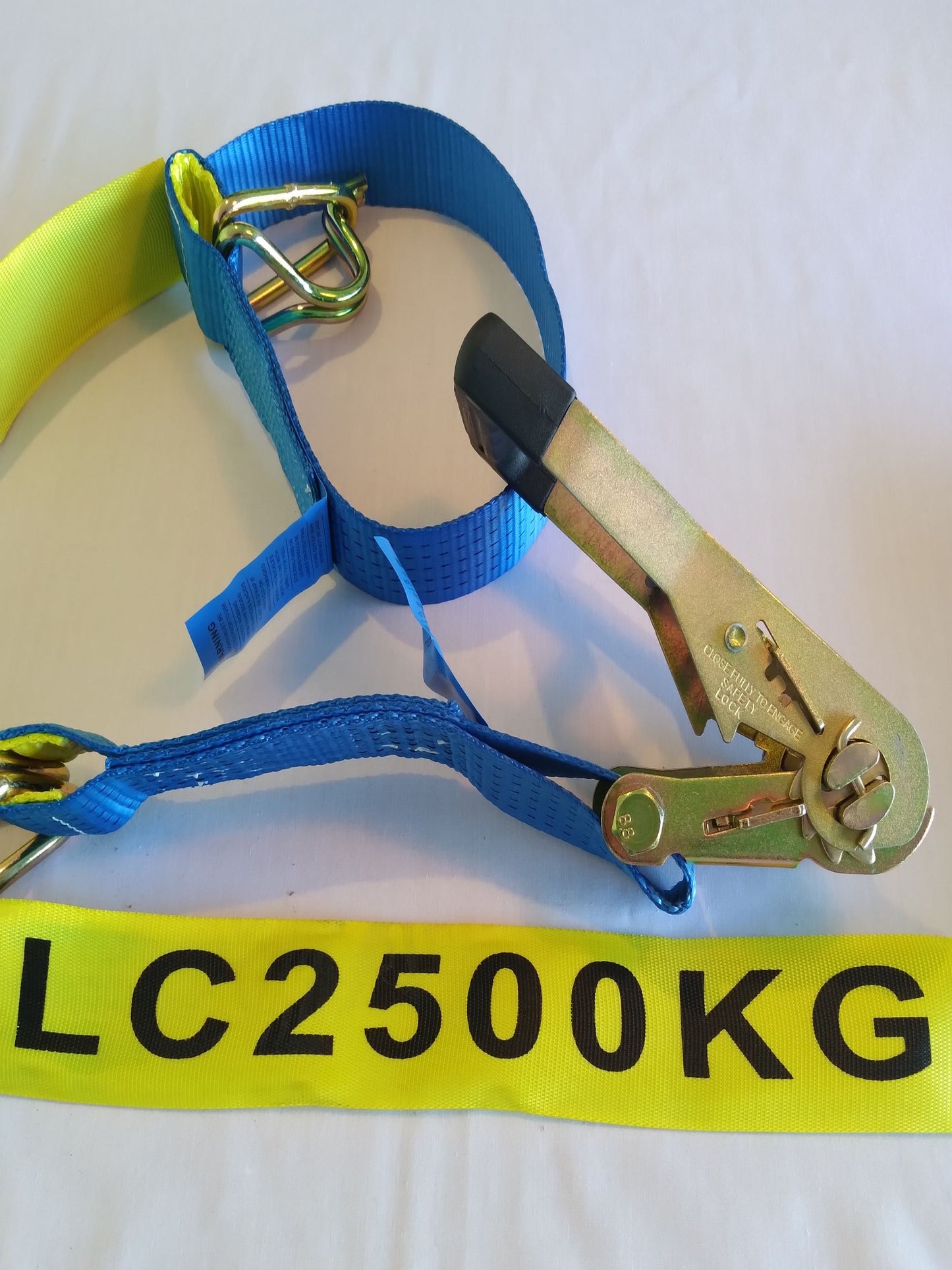 Ratchet Tie-Down Strap : Swan hook, 50mm x 9m, 2500kg LC