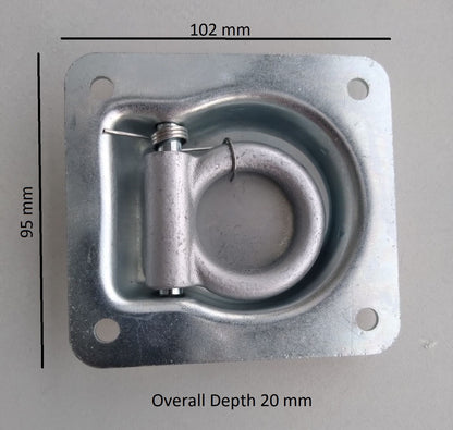 Recessed Tie Down 'D' ring : 1500kg BS